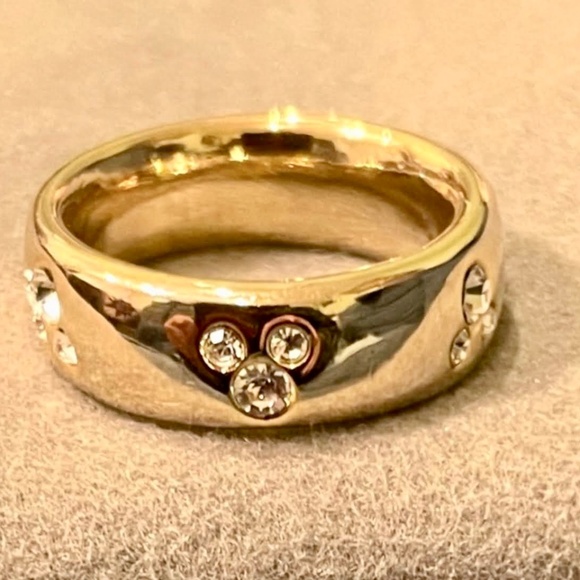 Disney gold plated ring with Mickey crystal stones. Size 6 - Picture 2 of 2